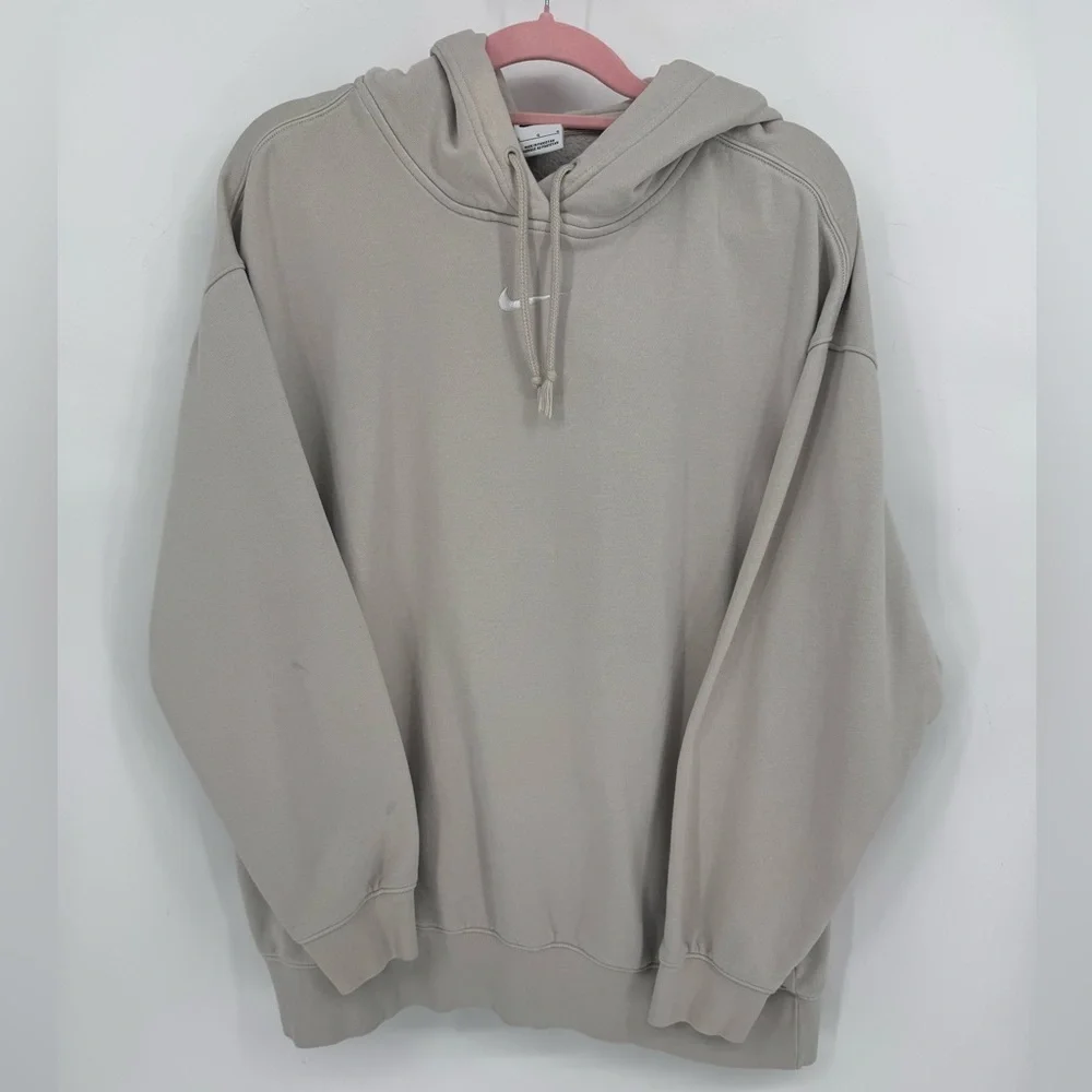 Nike Light Gray/Beige Pullover Hoodie Size Large